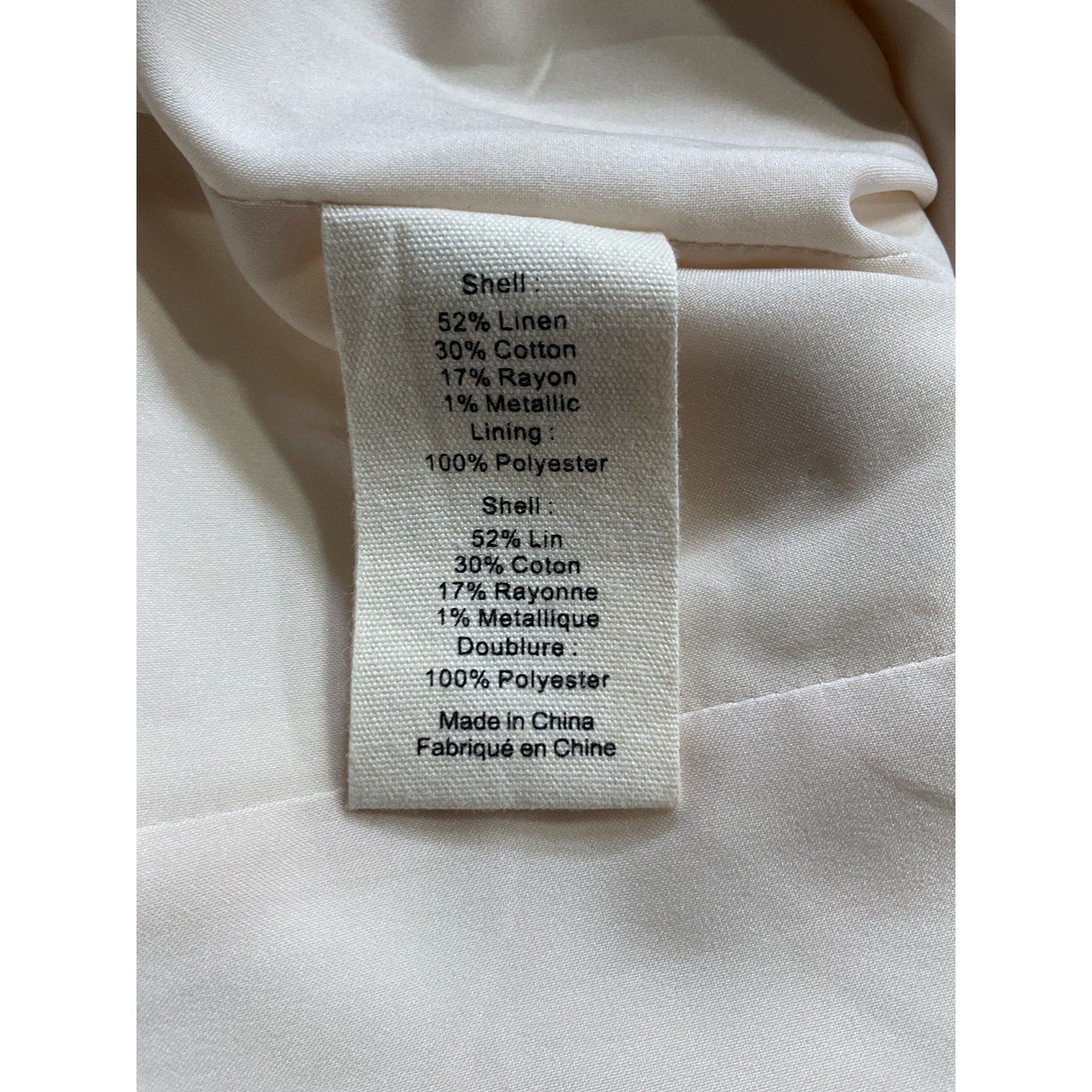 L'Agence 'Fable' White Pinstripe V Neck Double-Breasted Linen Blend Vest Size 2