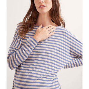 Hatch The Perfect Blue Viscose Long Sleeve Tee Size 1