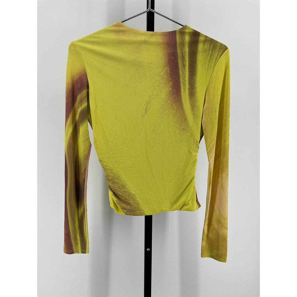 Simkhai 'Shane' Yellow Rayon Top Size XS
