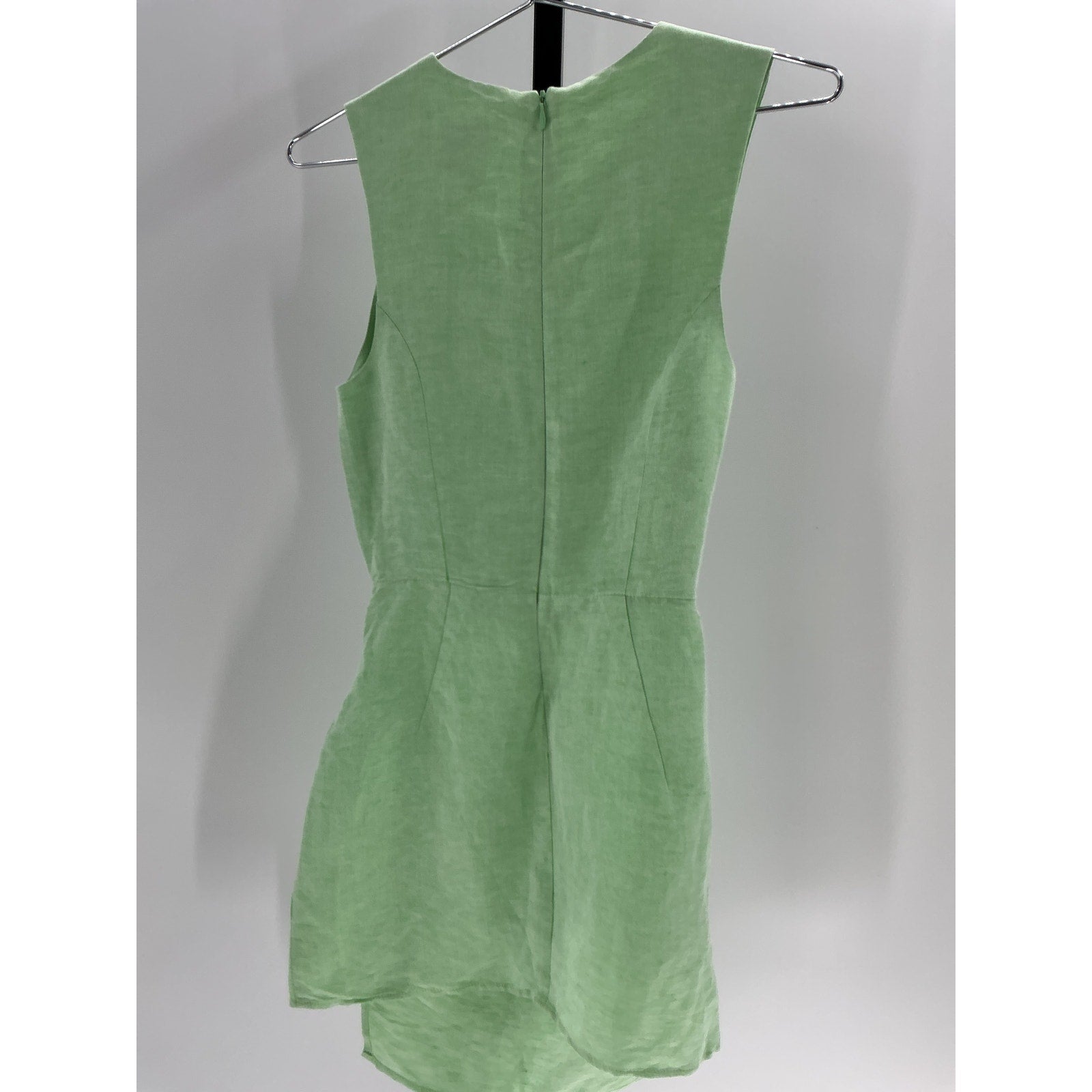 Matthew Bruch Wrap Green Viscose Zipper Mini Dress Size 2