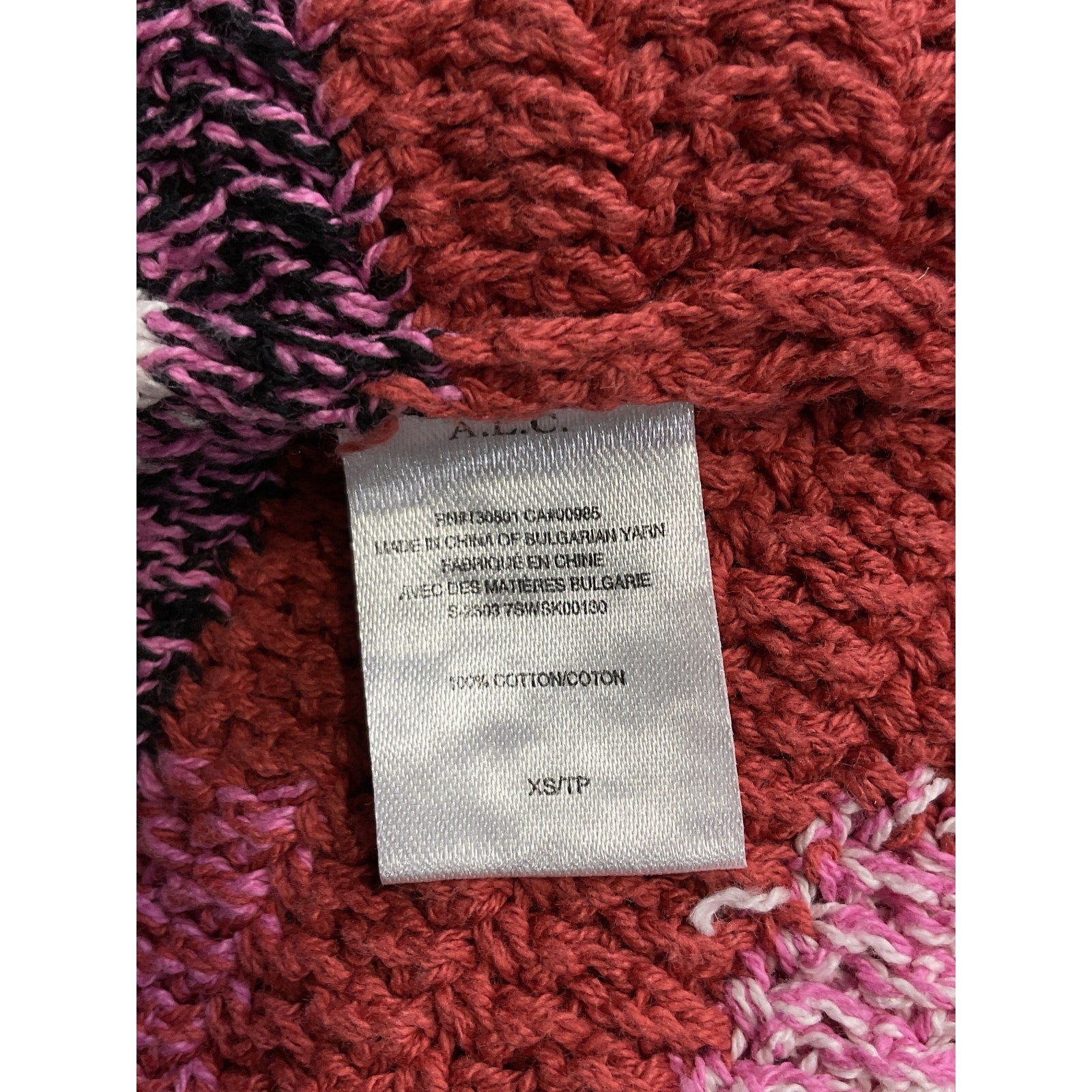 A.L.C. 'Nova' Pink Colorbocked Asymmetric Skirt Size XS
