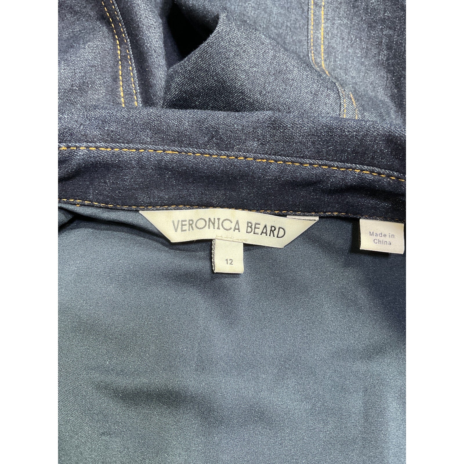 Veronica Beard 'Arlington' Blue Cotton Denim Wrap Dress Size 12