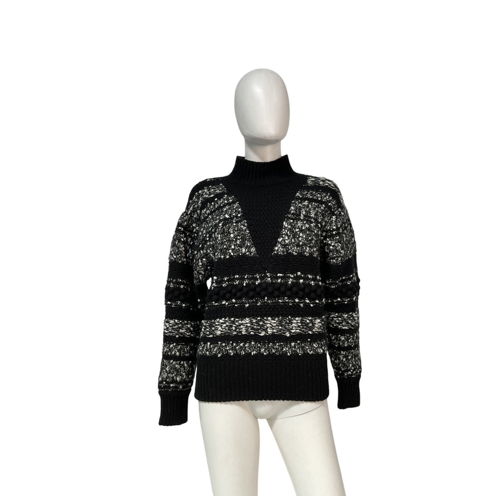 Iro 'Alpaco' Black Wool Chunky Mockneck Sweater Size XXS