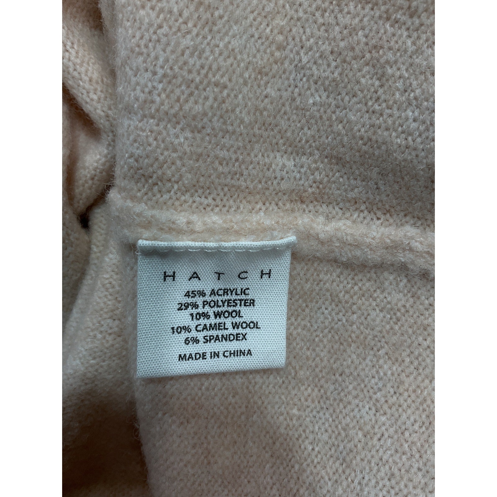 Hatch 'The Eva' Tan V-Neck Sweater Size 2
