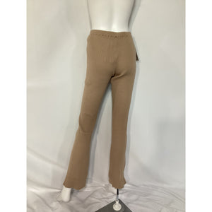 Bumpsuit Cozy Brown Knit Flare Pant Size M - NWT