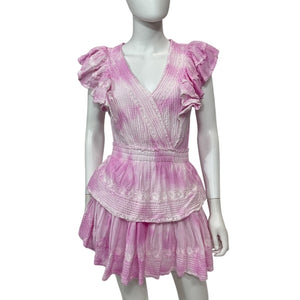 LoveShackFancy Ruffled Peony Pink Gwen Dress Size XS