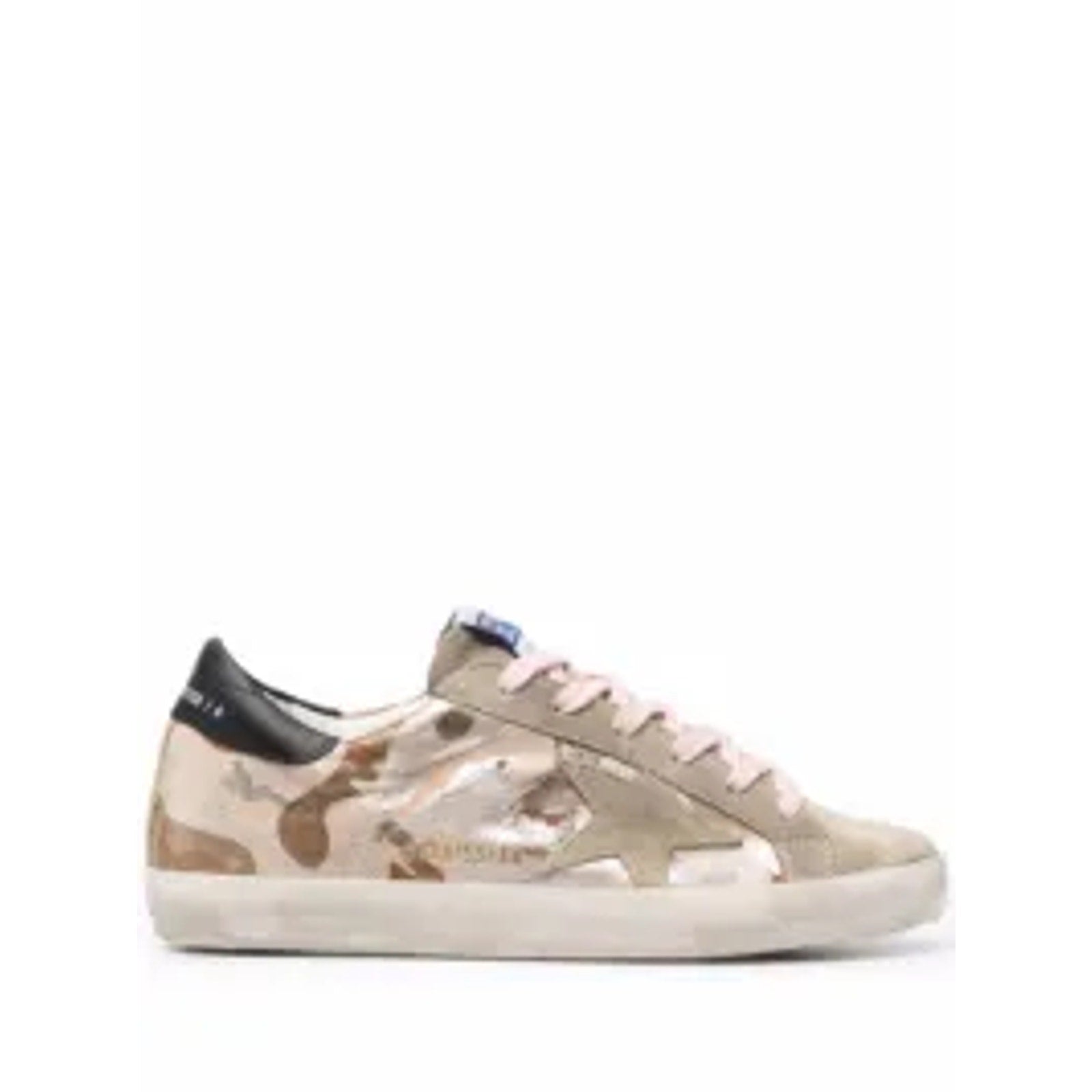 Golden Goose 'Superstar' Beige Leather Camouflage Sneakers Size 7