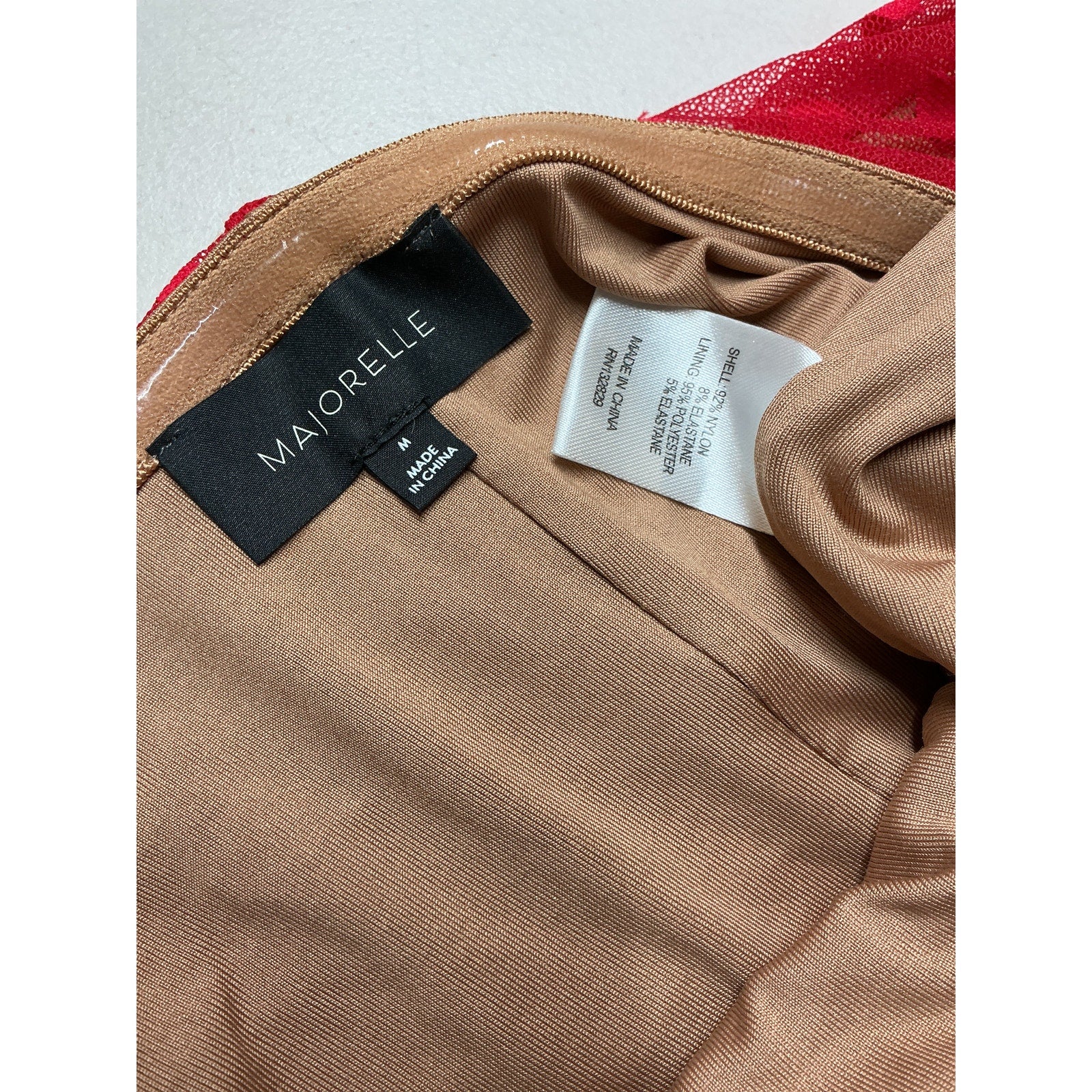 Majorelle 'Brady' Red Nylon Dress Size M