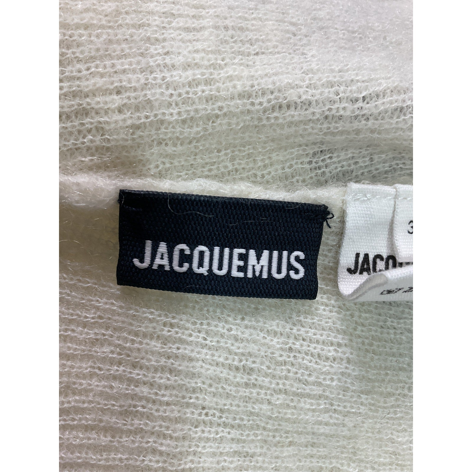 Jacquemus 'Ssense' White Exclusive Off-White Mohair Wool Blend Le Cardigan Size 34