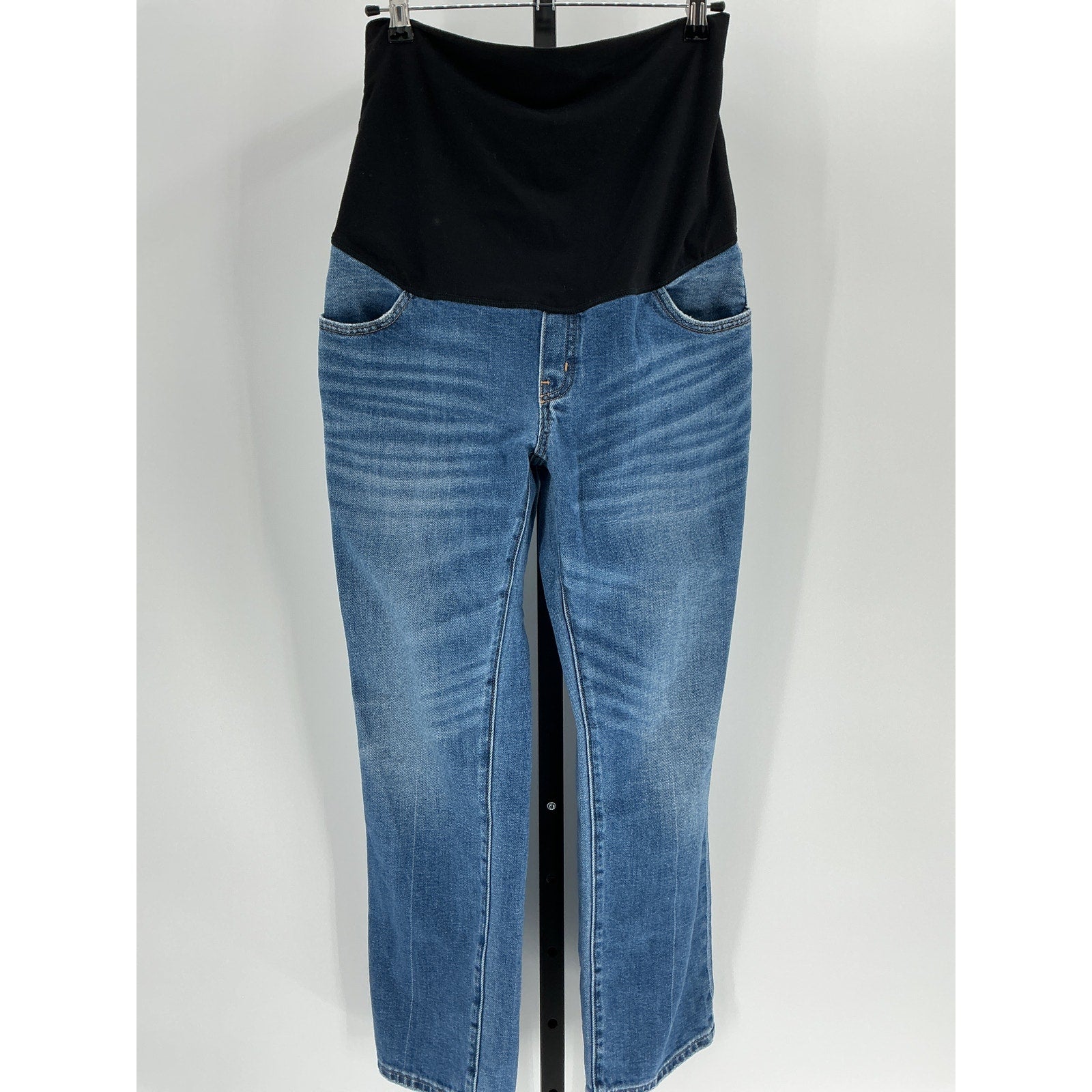 Hatch The Over 'The Bump' Blue Straight Maternity Denim Jean Size 27