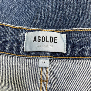 Agolde Structured Blue Cooper Cargo Denim Jeans Size 27
