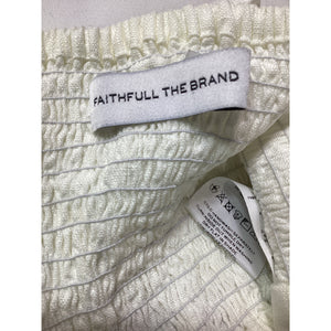 Faithfull The Brand 'La Loza' White Linen Top Size XS