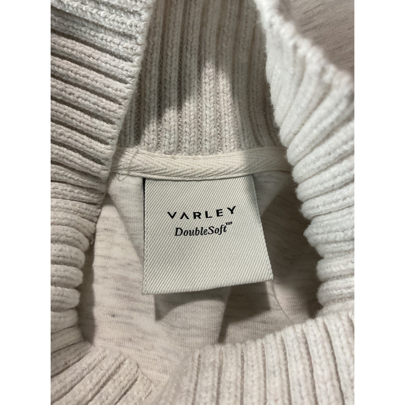 Varley 'Barker' White Viscose High Neck Sweatshirt Size XS