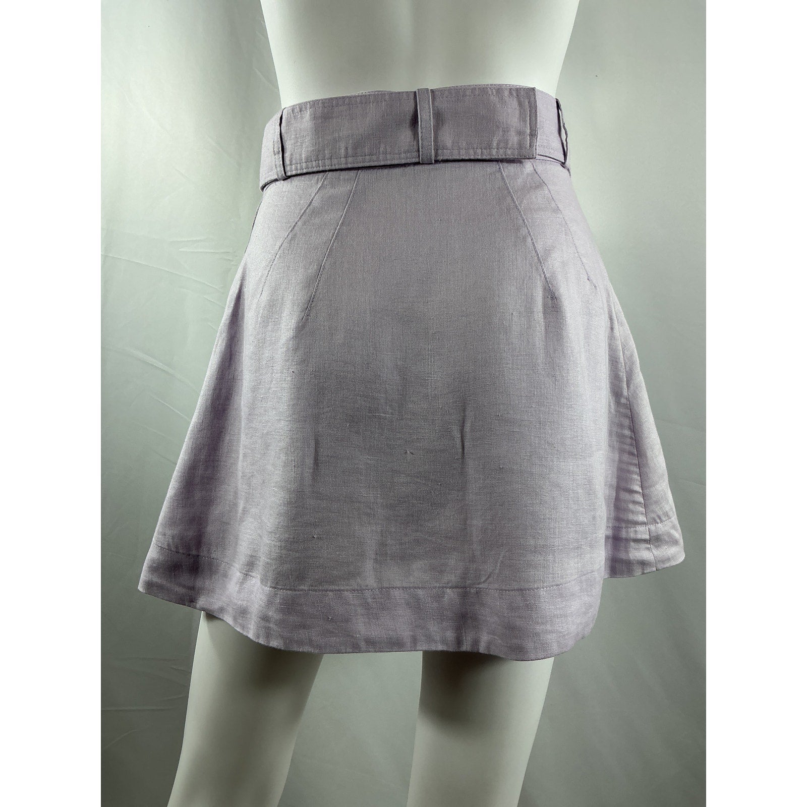 Matthew Bruch Cargo Pink Linen Mini Skirt Size 2