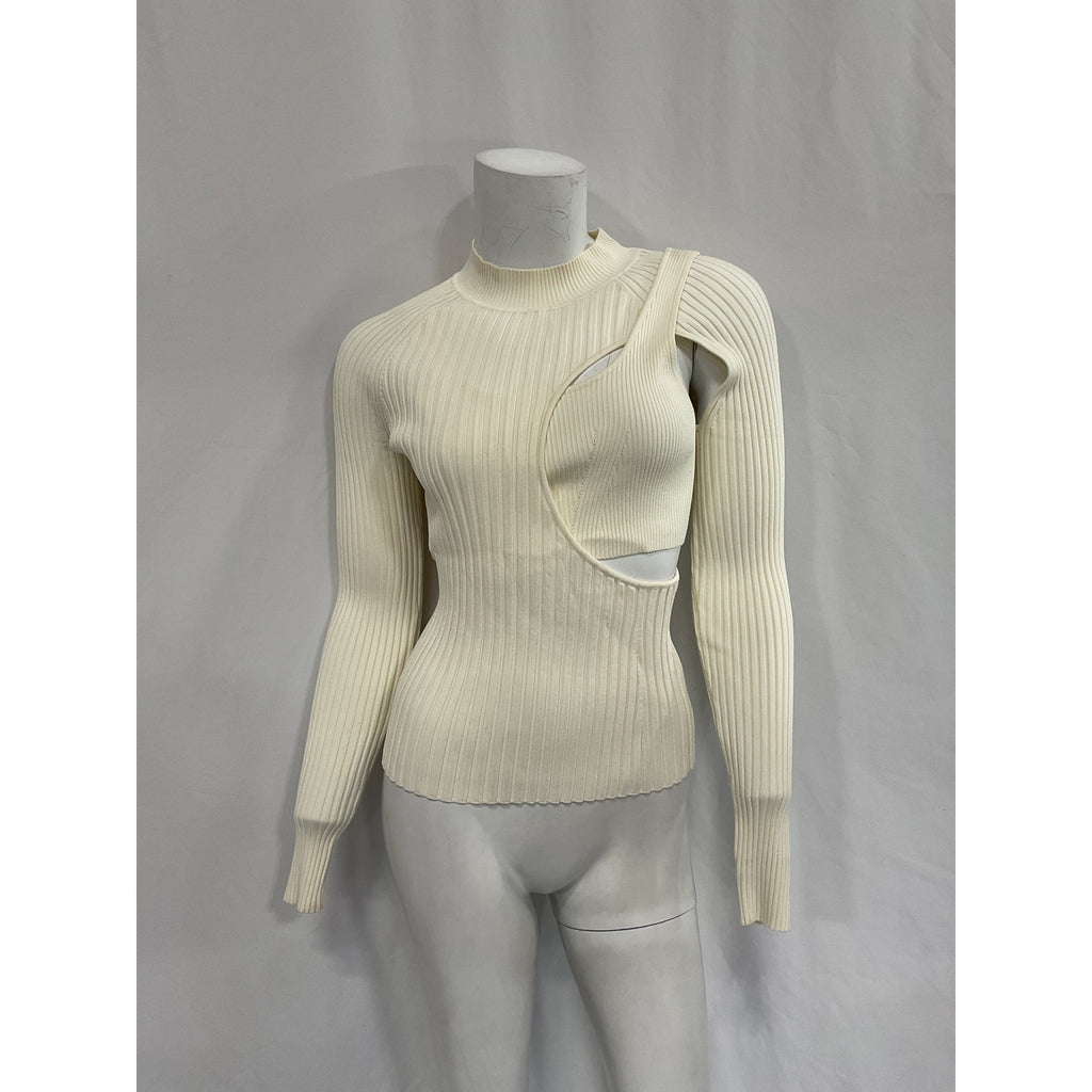 Simkhai 'Vivianne' White Side Cut Out Top Size S