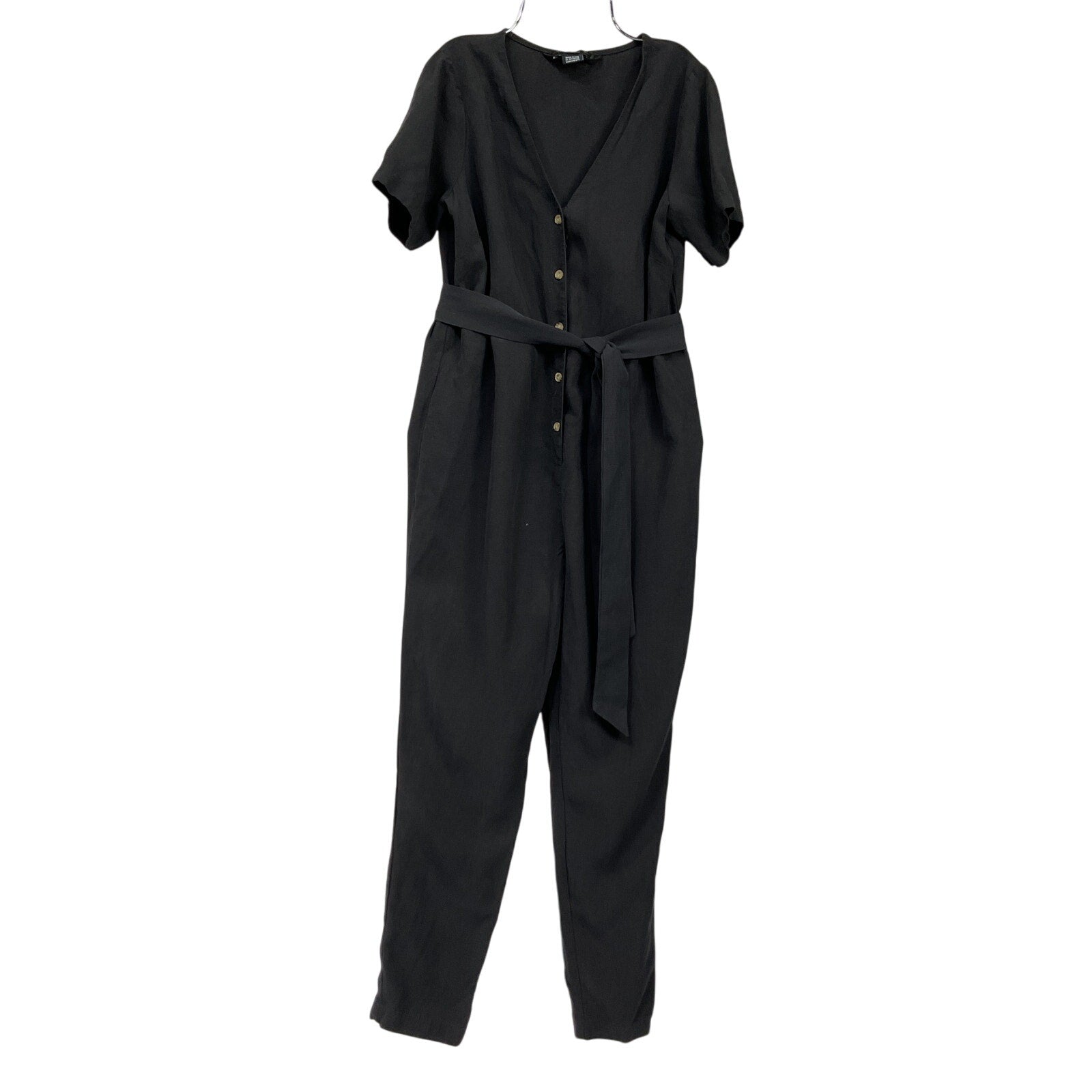Hatch 'The Noelle' Black Tencel Jumpsuit Size 0