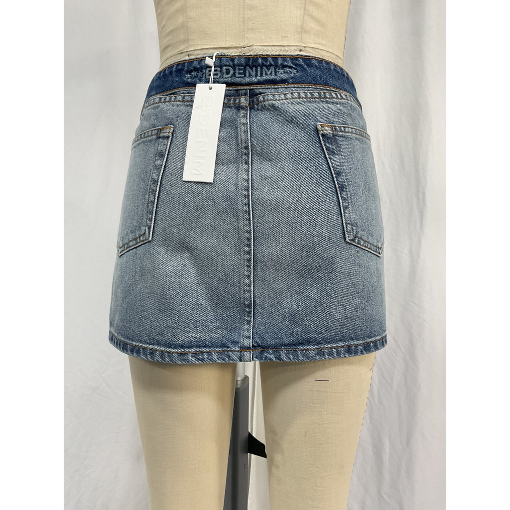 Eb Denim 'Madison' Blue Cotton Mini Skirt Size 32 - NWT