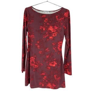 Reformation Floral Burgundy Jaelynn Dress Size S