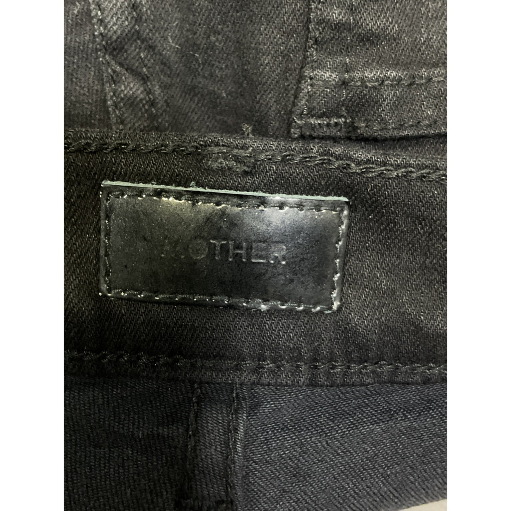 Mother 'Wrapper' Black Patch Springy Ankle Denim Jean Size 26