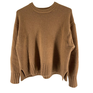 Guest In Residence Cozy Tan Crew Sweater Size XS