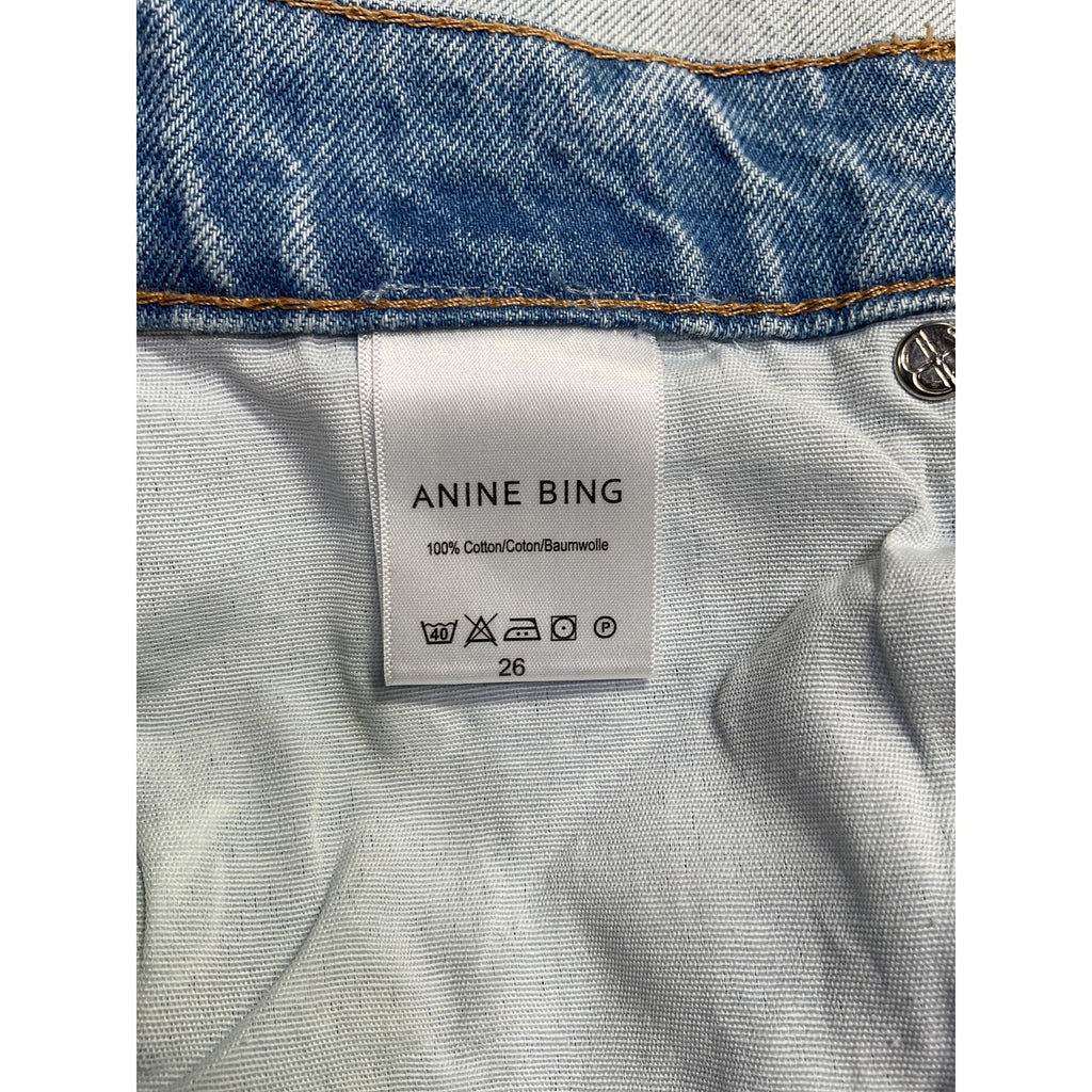 Anine Bing 'Sonya' Blue Cotton Denim Jean Size 26