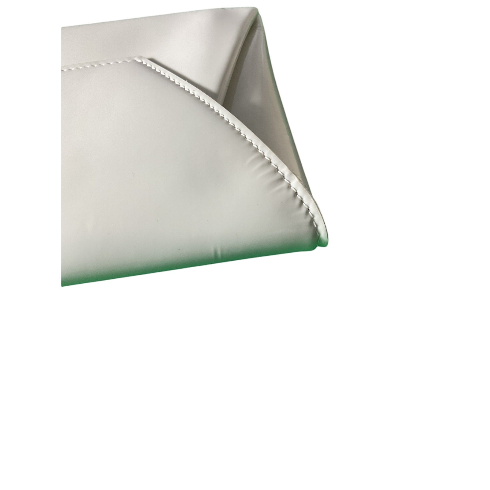 Bottega Veneta Small Point White Leather Lock Clutch