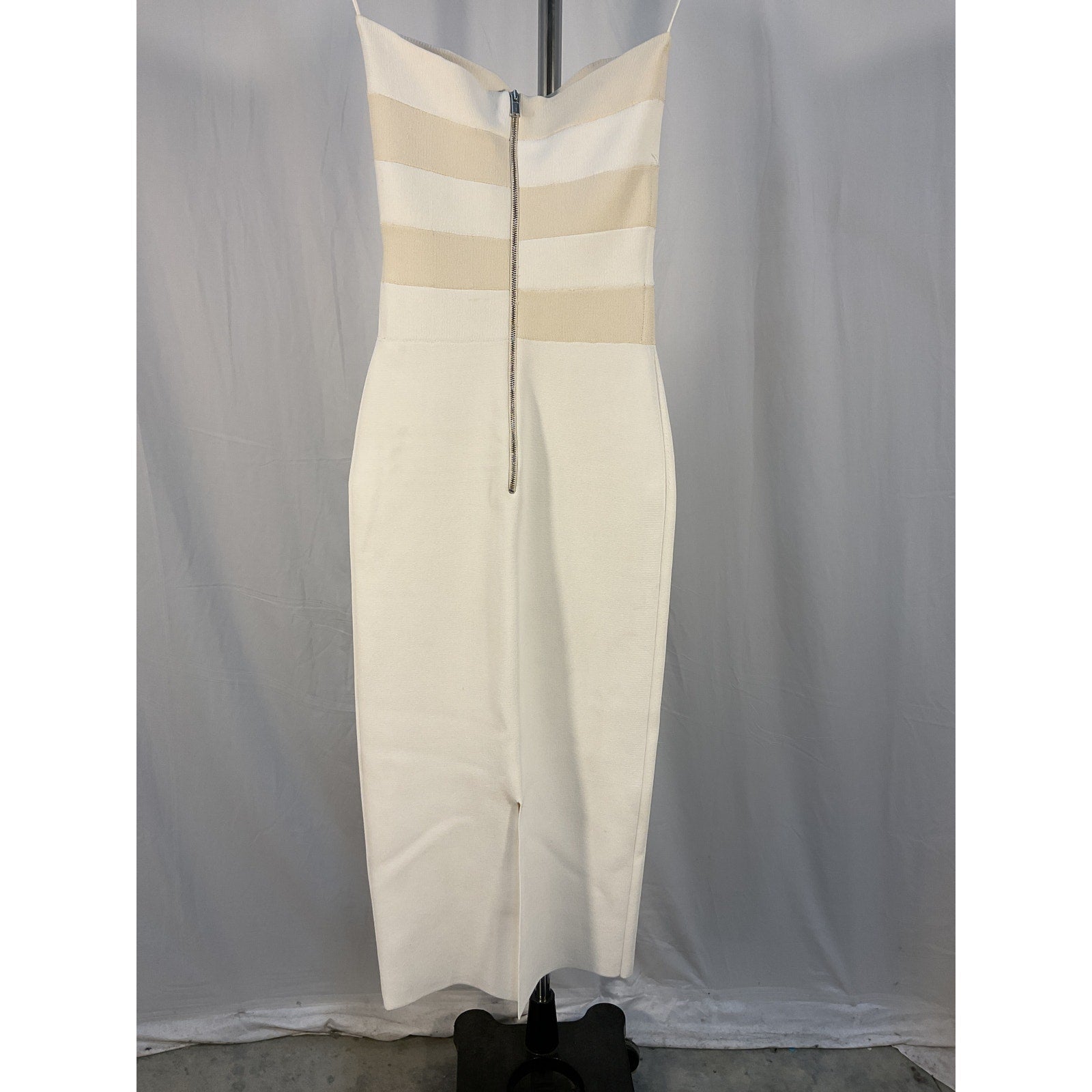 Dion Lee 'Interlocking' White Weave Midi Dress Size S