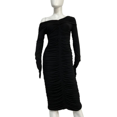 A.L.C. Ruched Black Marie Dress Size S NWT