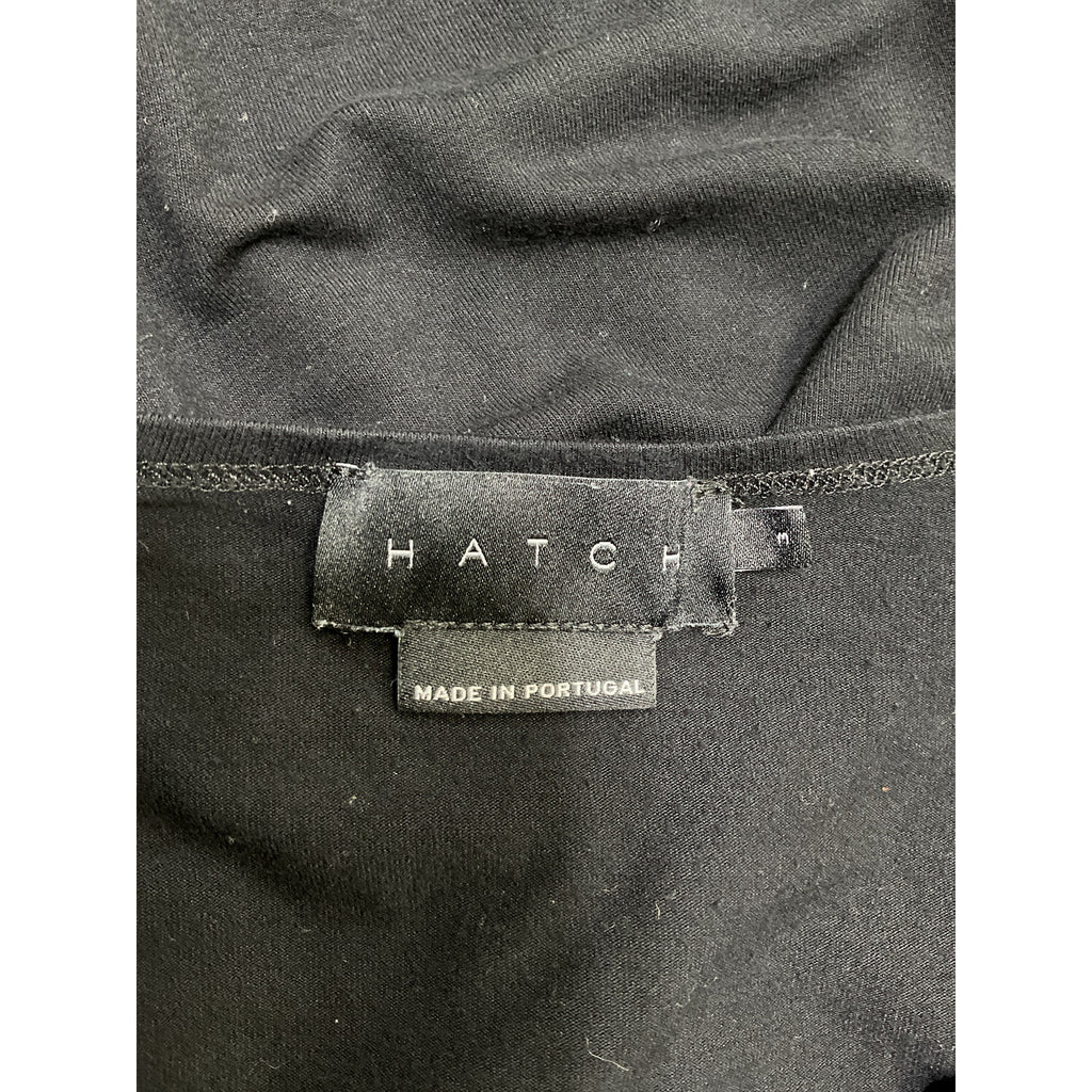 Hatch The Perfect Maternity Black Viscose V-Neck T-Shirt Size 3