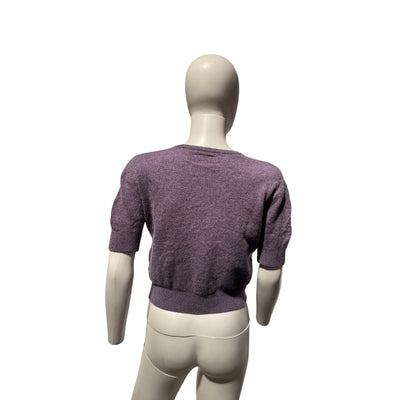 Khaite Purple Cashmere V-Neck Sweater Size S