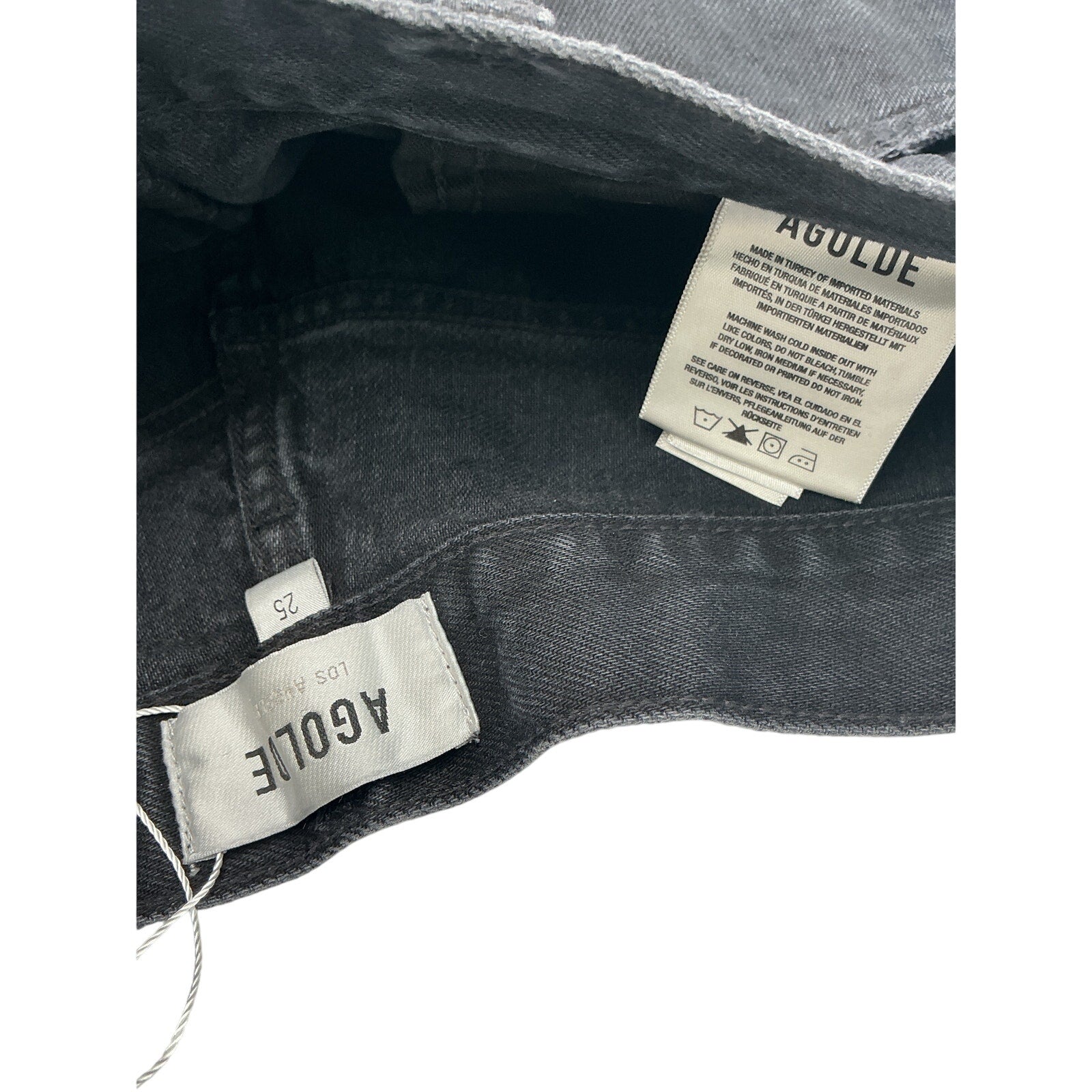 Agolde 'Stella' Black Cotton Short Size 25