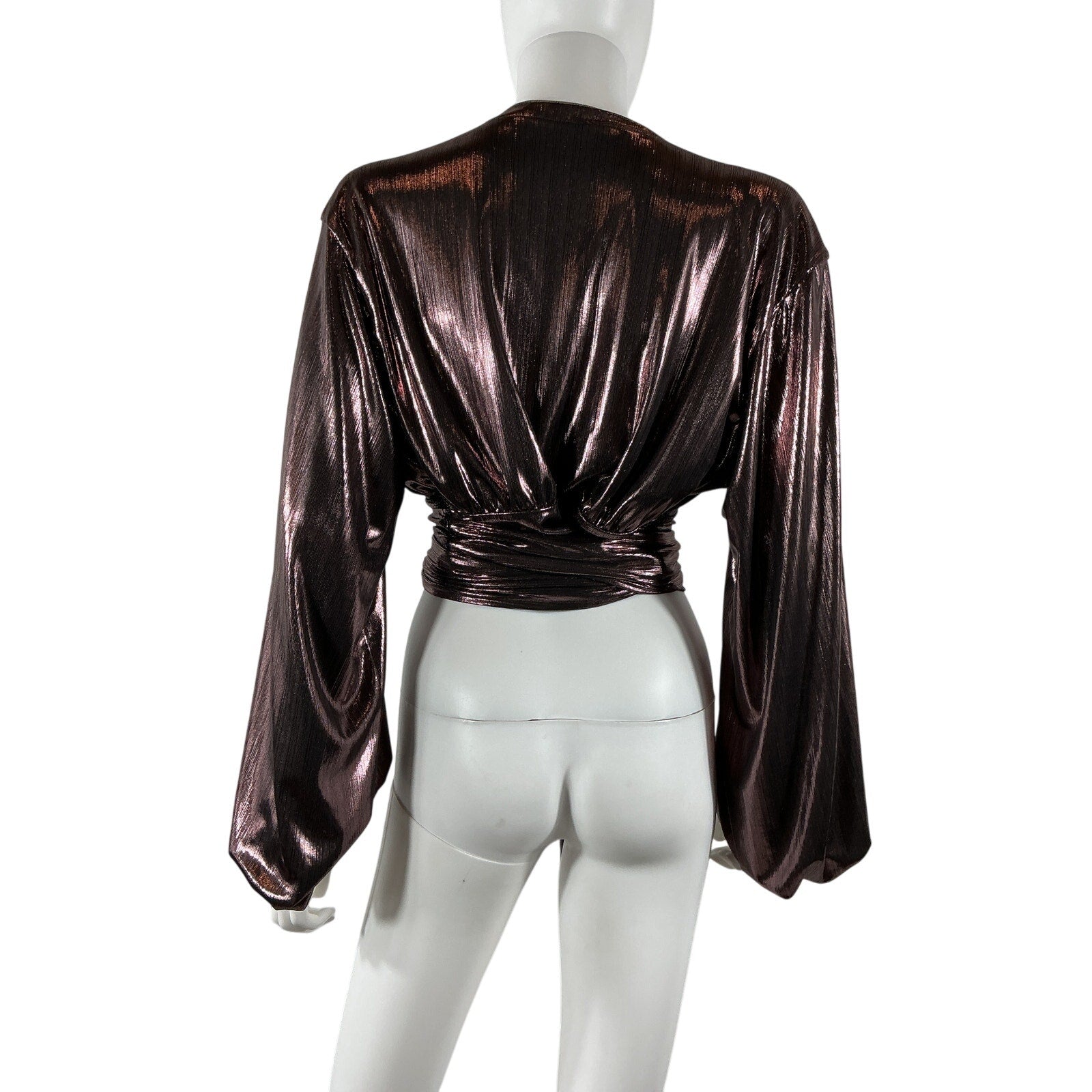 House Of Harlow 1960 x Revolve 'Bourdin' Brown Polyester Top Size XL