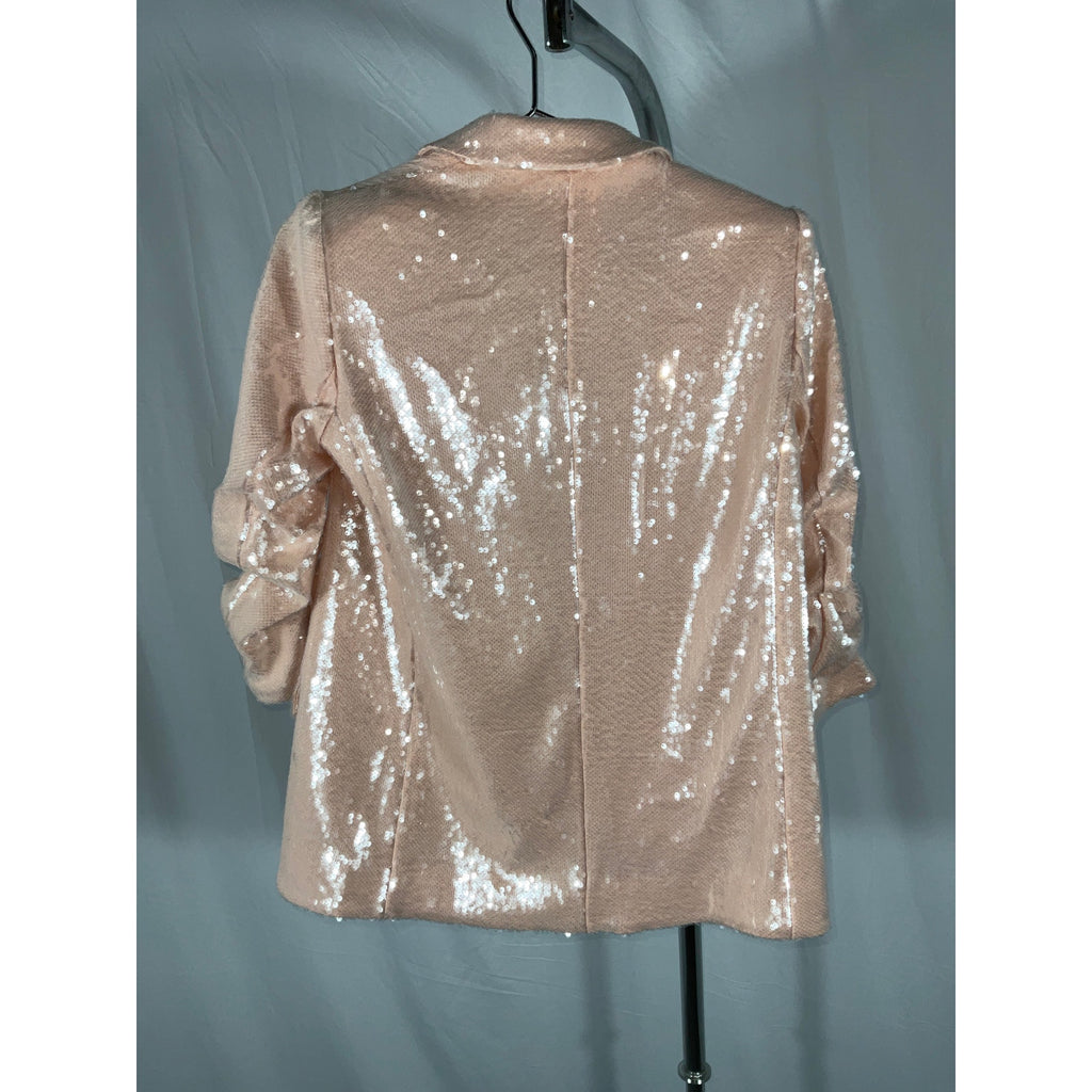 Cinq A Sept 'Kimmi' Pink Polyester Sequin Blazer Size 4