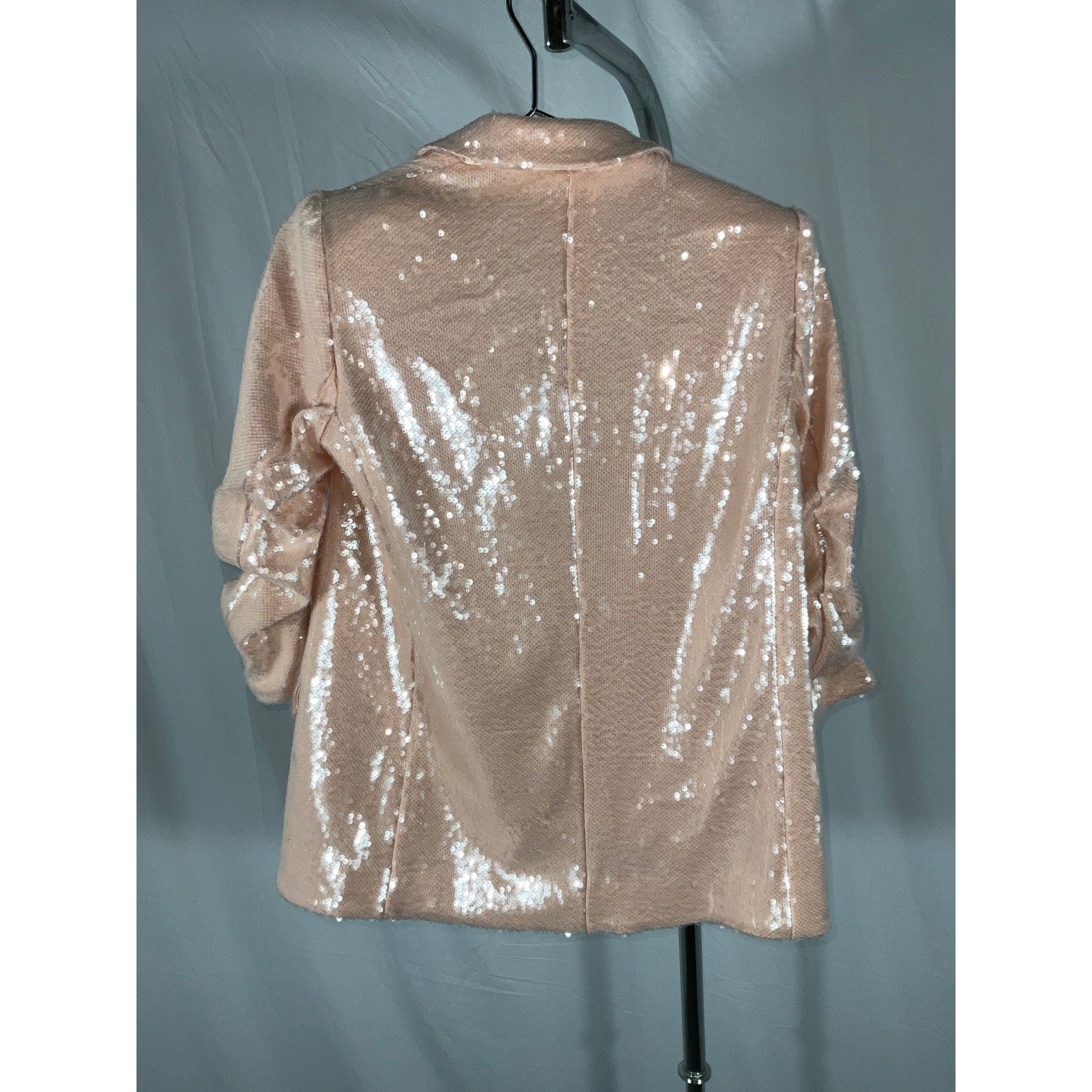 Cinq A Sept 'Kimmi' Pink Polyester Sequin Blazer Size 4