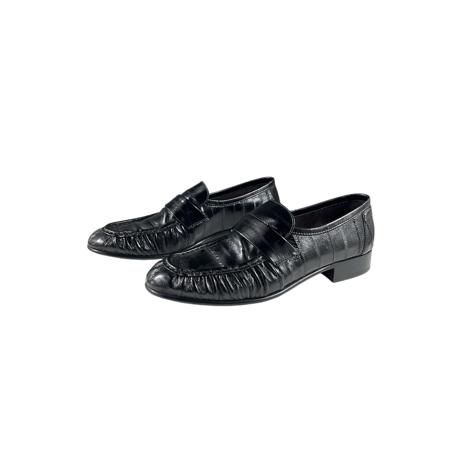 The Row Soft Black Leather Loafer Size 8