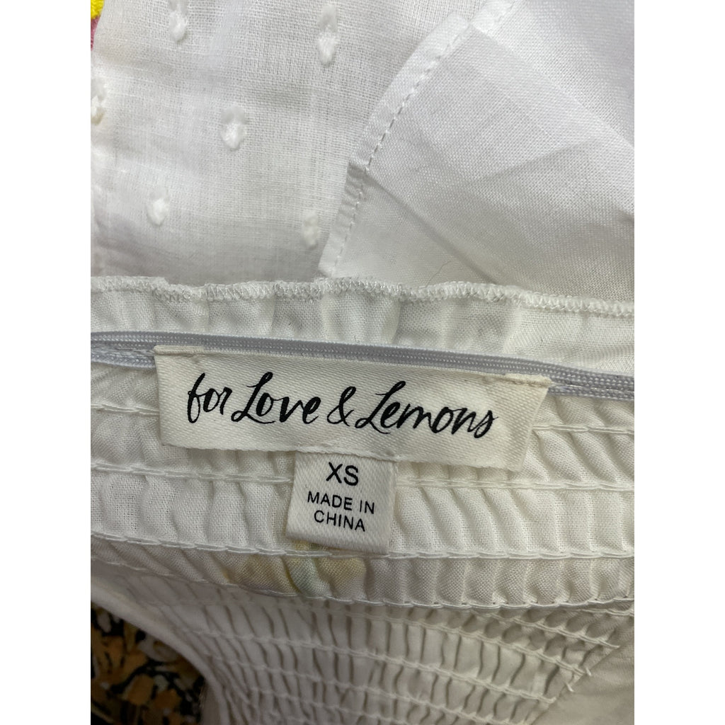 For Love & Lemons 'Abby' White Blouse Size XS