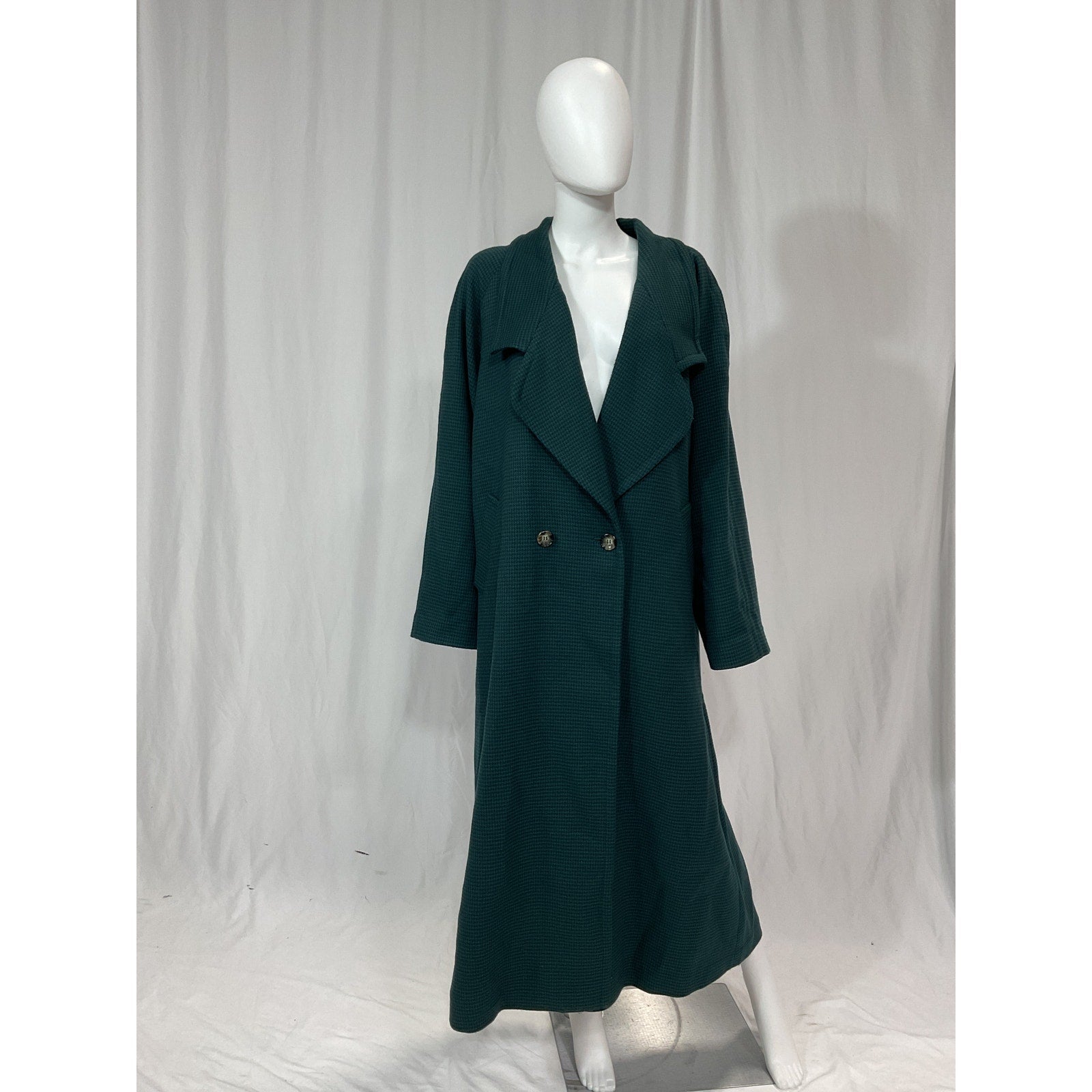 Favorite Daughter 'The Long Coat' Green Cameron Houndsthoth Jacket Size XL