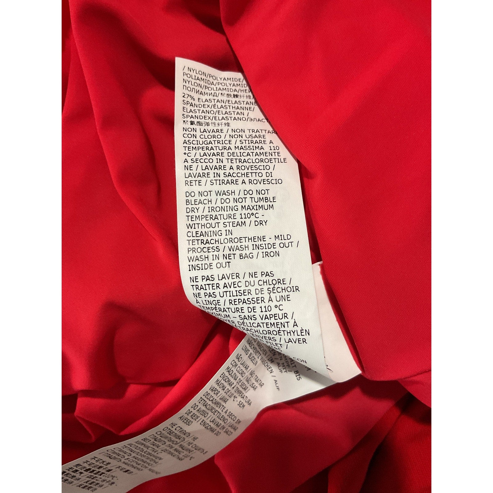 Blumarine 'Asymmetrical' Red Viscose Mini Dress Size 2