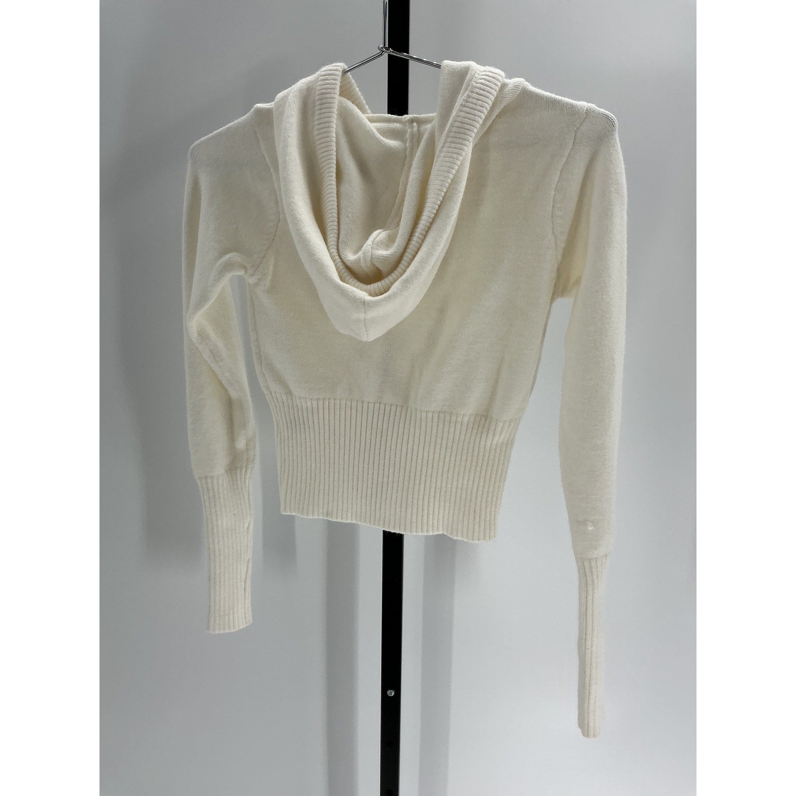 Frankies Bikinis 'Aimee' Ivory Viscose Cloud Knit Hoodie Size L - NWT