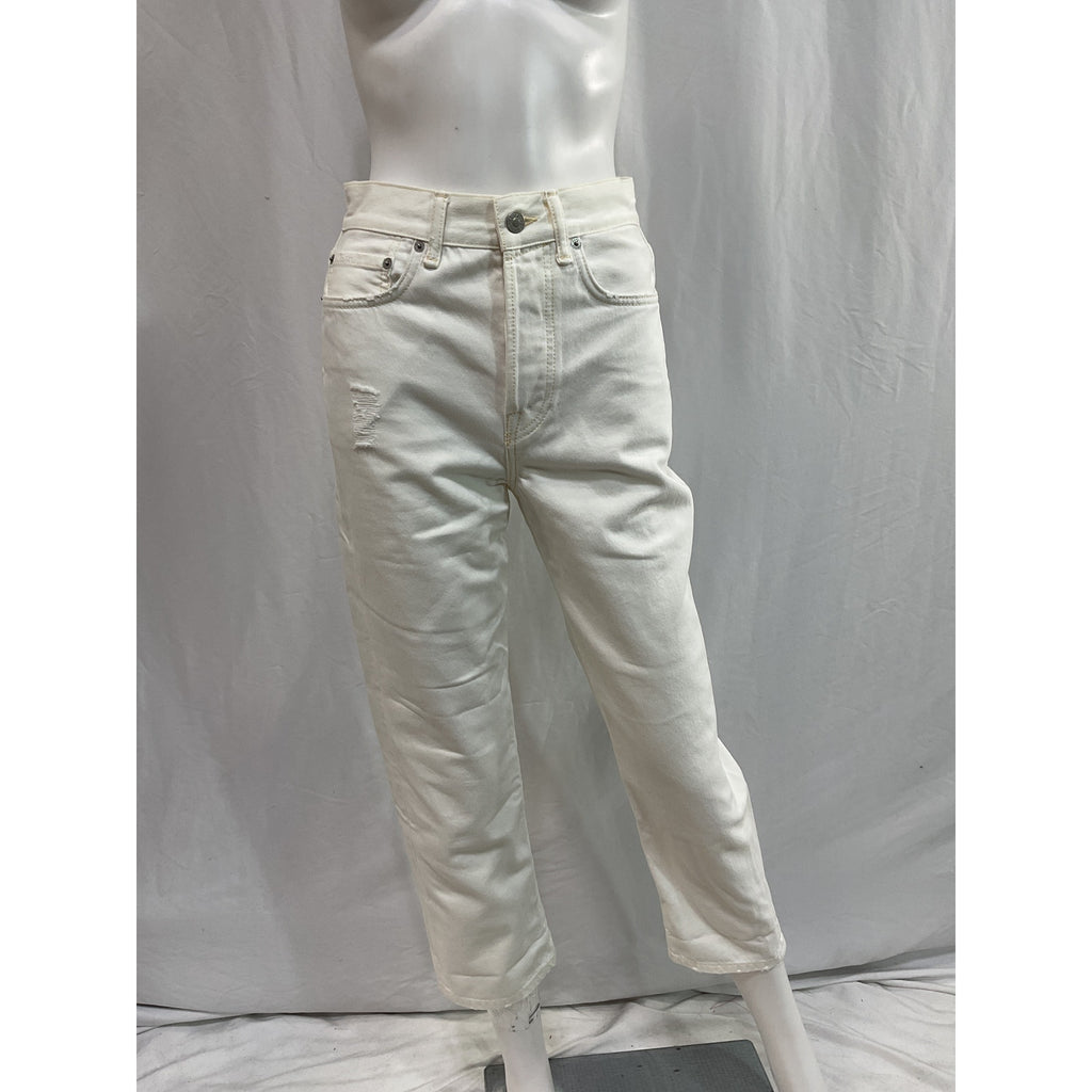Acne Studios 'Mece' White Beaten White Denim Jeans Size 26