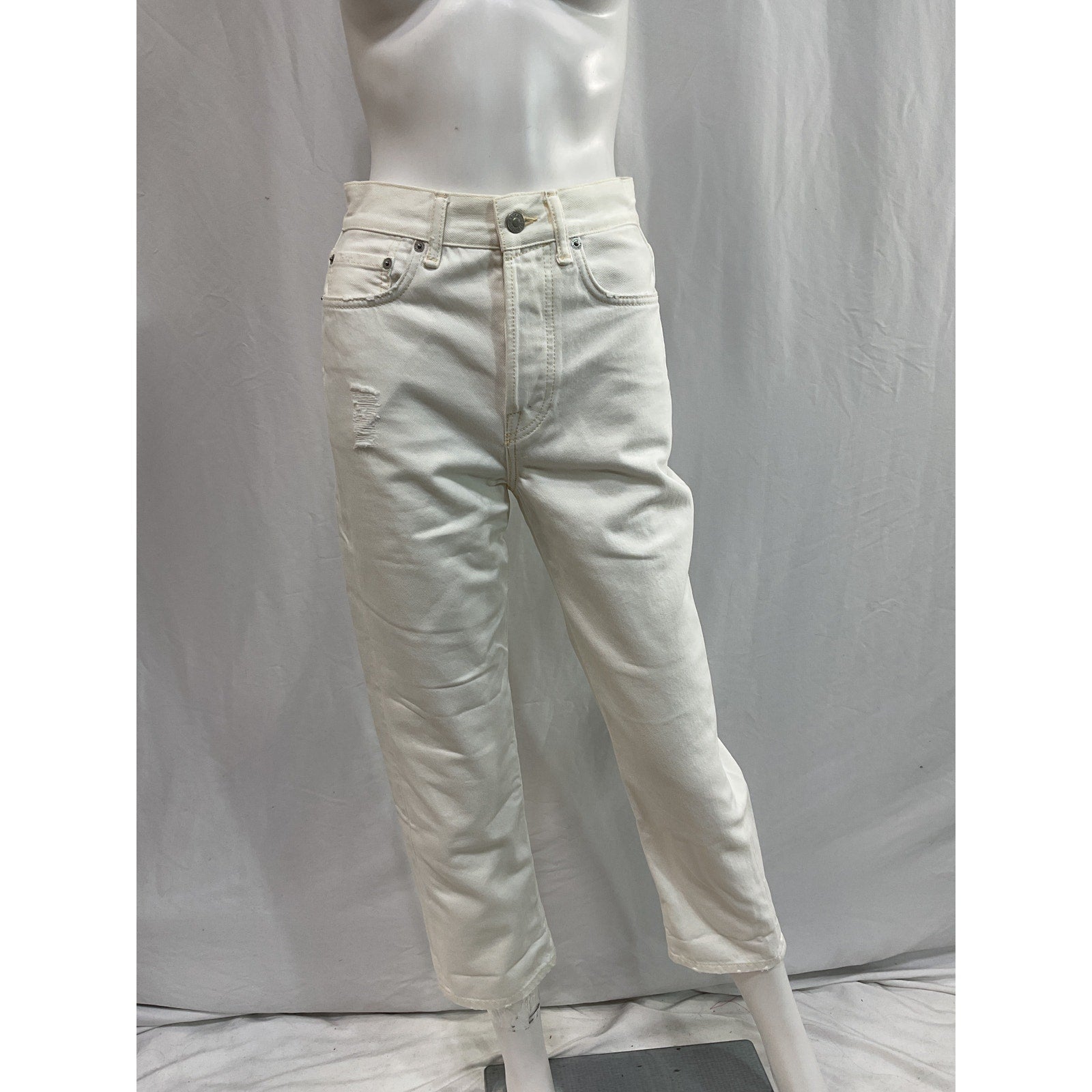 Acne Studios 'Mece' White Beaten White Denim Jeans Size 26