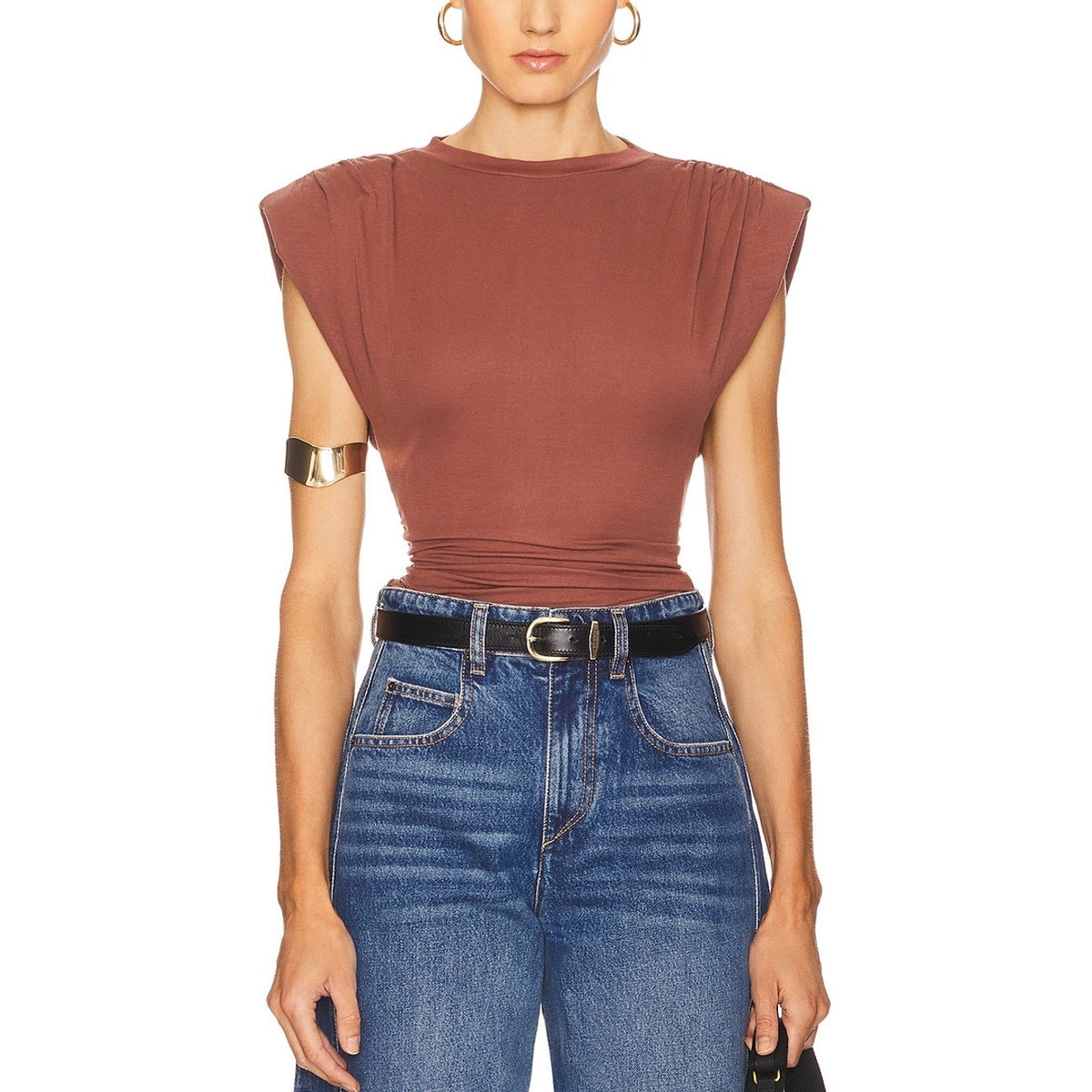 Isabel Marant Ruched Brick Devani T Shirt Size 34 EU / US 2