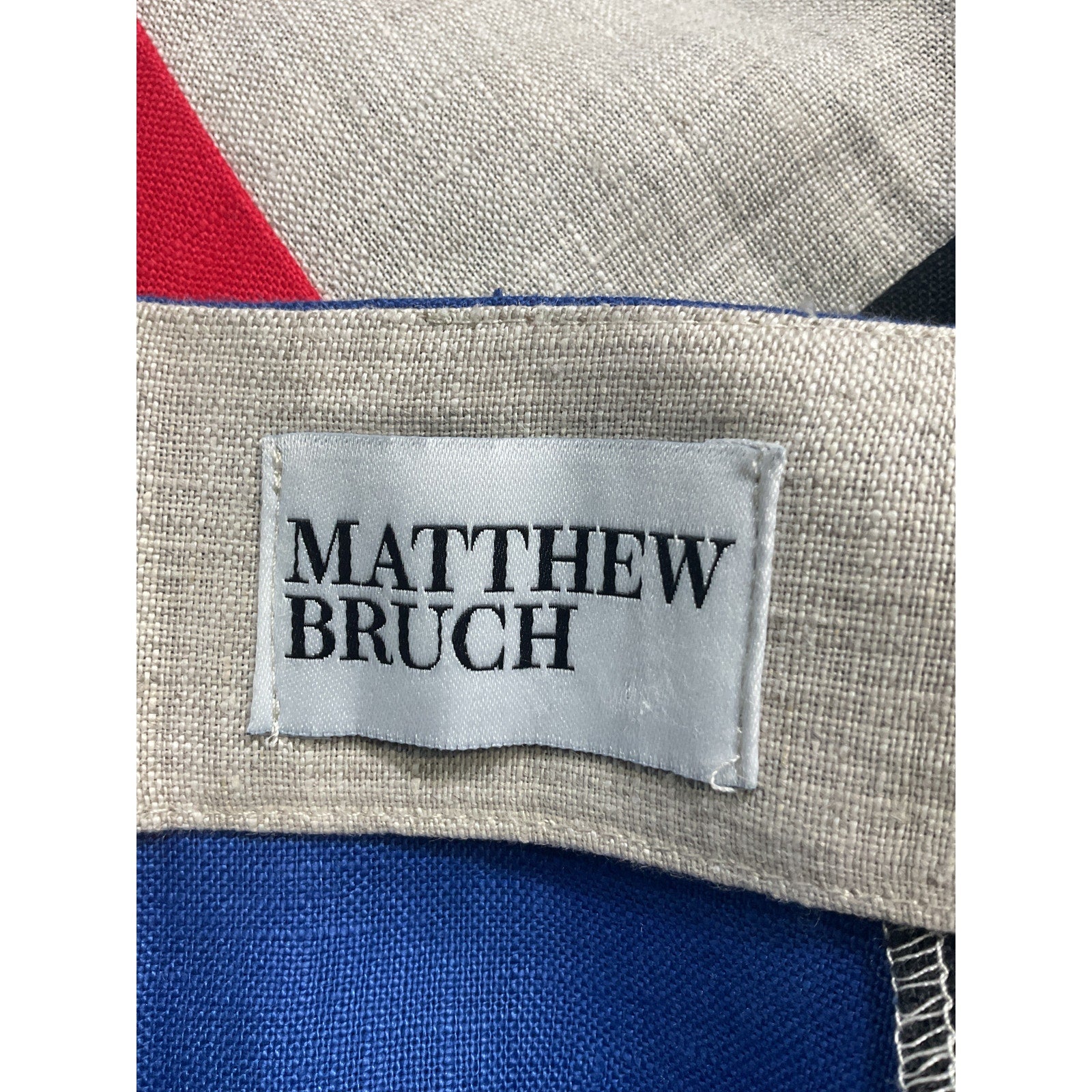 Matthew Bruch 'Patchwork' Blue Mini Skirt Size 4