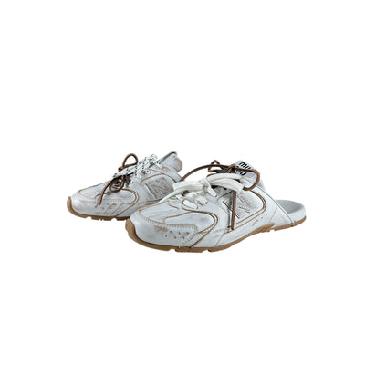 Miu Miu New Balance X Miu Miu White Leather 530 Sl Deco Mules Size 9