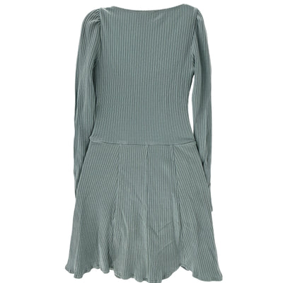 Reformation Ribbed Turquoise Bruno Dress Size XS