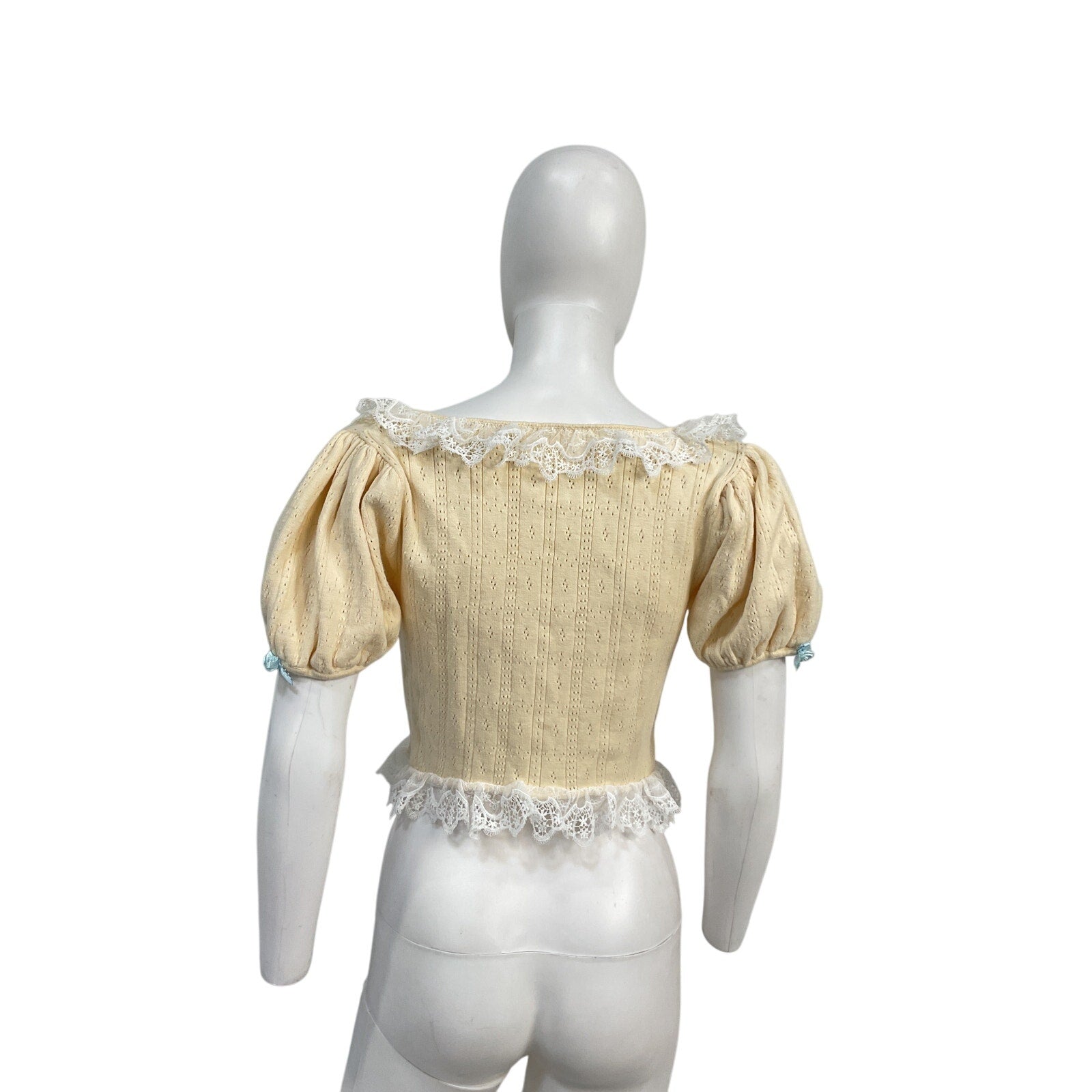 For Love & Lemons 'Daniela' Cream Cotton Knit Top Size M