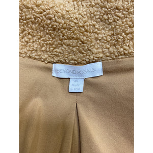 Beyond Yoga 'Brave' Beige Polyester The Elements Sherpa Bomber Size XS