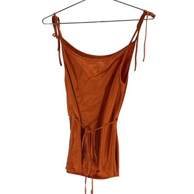 Acne Studios Sleek Orange Satin Tie-Shoulder Camisole Size 38 EU / US 6