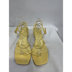 Paris Texas 'Betty' Tan Leather Buckle Sandal Size 9