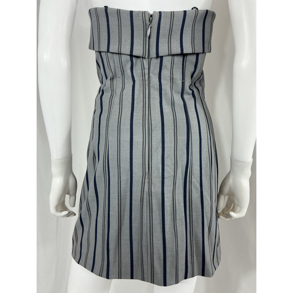 Helsa Mini Strapless Suit Grey Polyester  Dress Size M